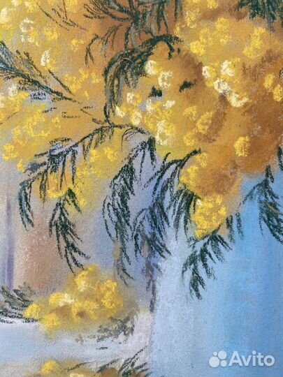 Картина пастель, цветы