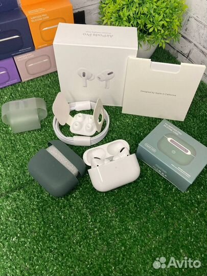 AirPods Pro (Шупомодавление, Новые) + чехол