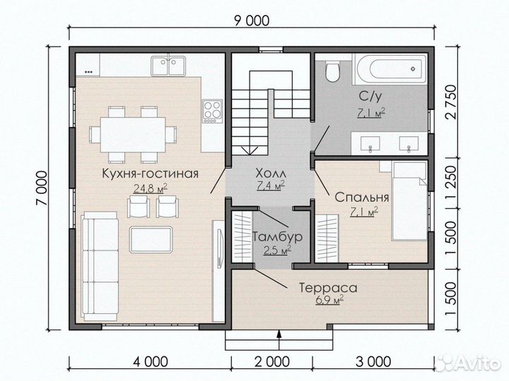 Дом из Сип панелей 7х9 Всё включено