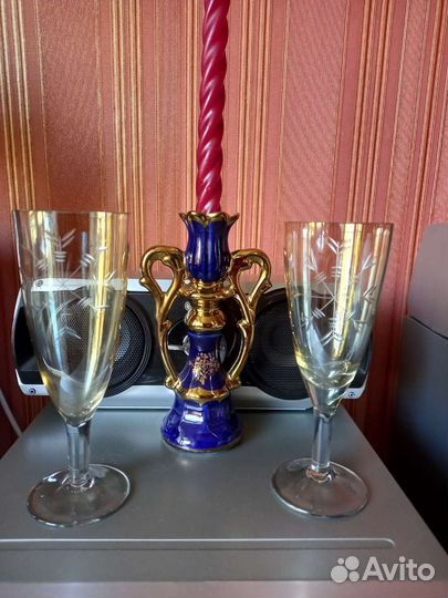 Фужеры цветное стекло СССР