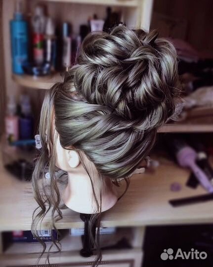 Манекен голова для причесок учебная болванка