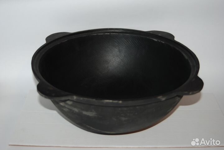 Чугунный казан 10 литров круглое дно