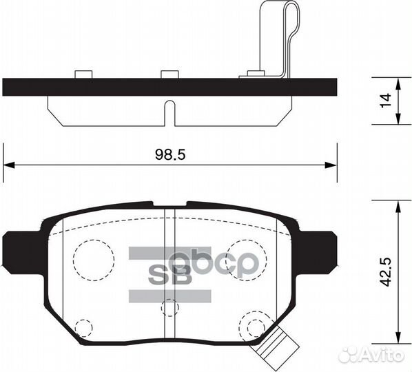 Колодки тормозные sangsin brake toyota auris 07