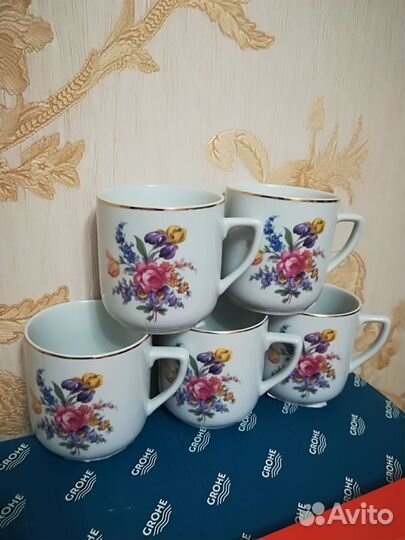 Фарфоровые бокалы чехия