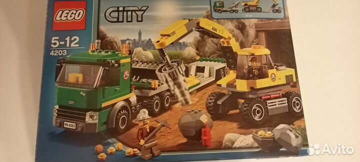 Lego city 4203 Транспортировщик экскаватора