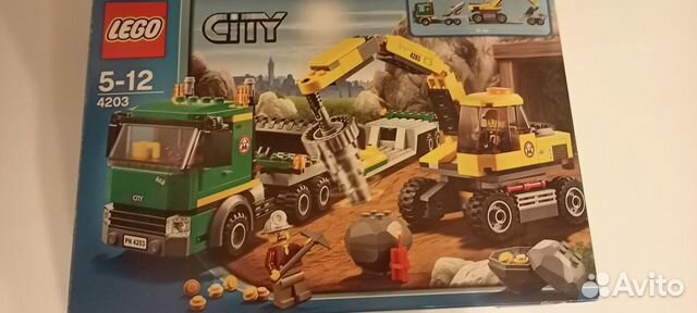Lego city 4203 Транспортировщик экскаватора