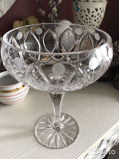 Ваза для фруктов Гусь хрустальный Бусинка каталог