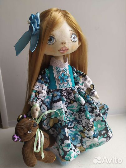 Текстильная интерьерная кукла ручной работы