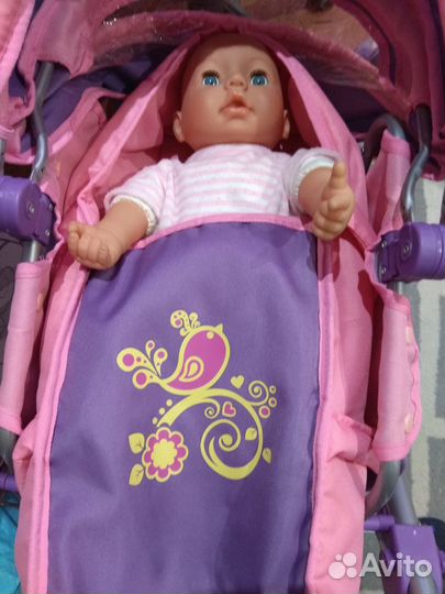 Коляска кукольная трансформер с куклой Анабель