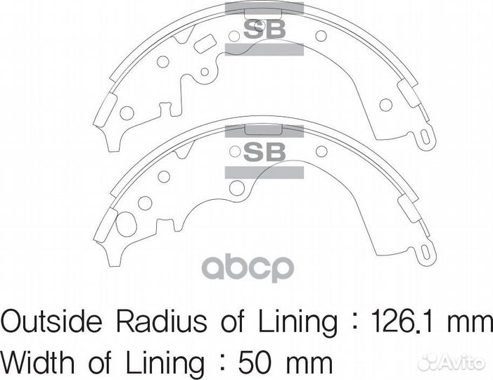 SA168SNS колодки барабанные Toyota Hiace 2.7/2.5D