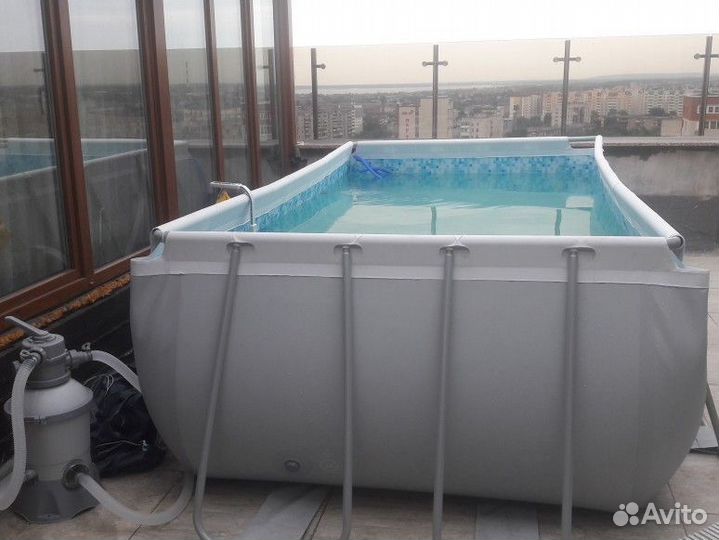 Каркасный бассейн прямоугольный
