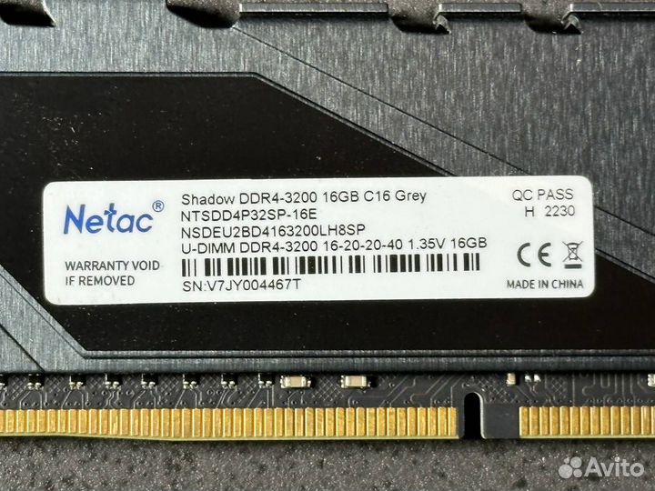 Netac Shadow 3200Mhz 32GB