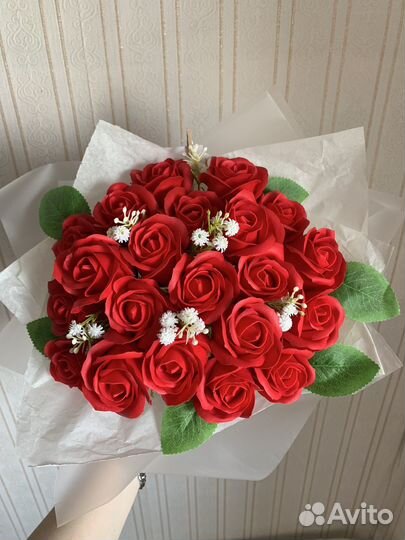 Букет из мыльных роз