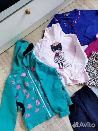 Вещи пакетом на девочку 116см