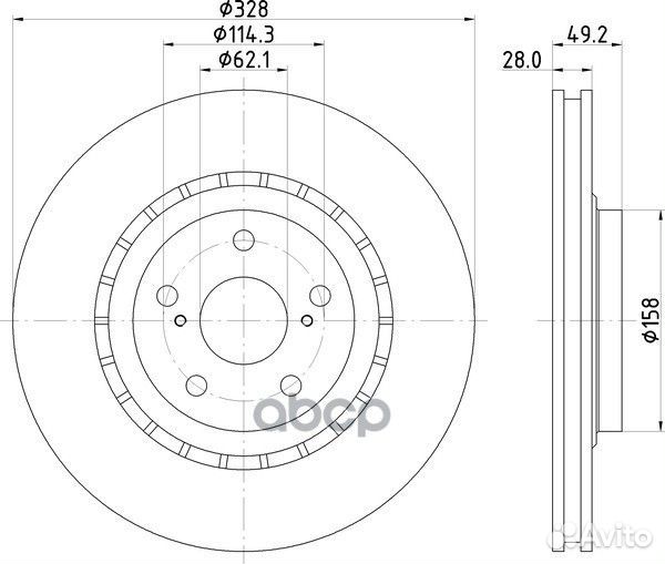 Диск тормозной перед ND1095K nisshinbo