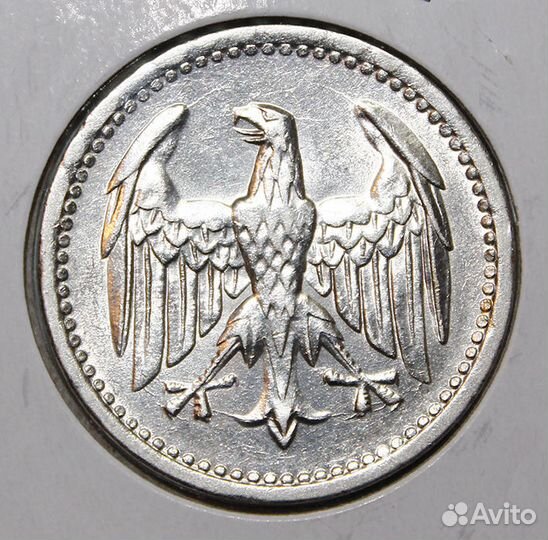 Монета 3 марки. Германия. 1924 год. Серебро