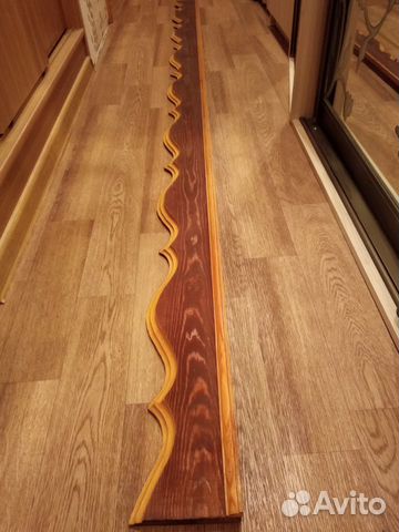 Карниз резной массив дерева тонированный