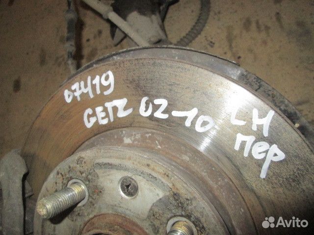 Диск тормозной передний вентилируемый правый Hyund