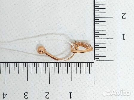 Золотой пирсинг с камнем