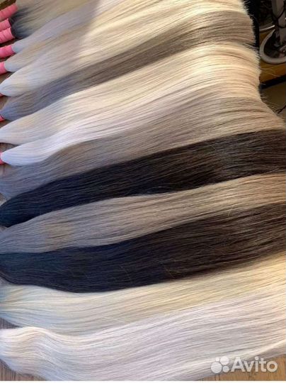 Волосы для наращивания 45-80 см блонд