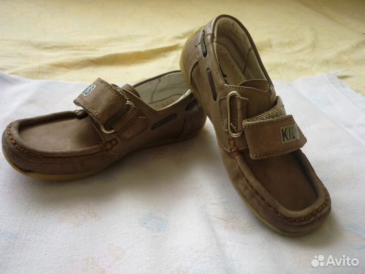 Макасины детские кожаные