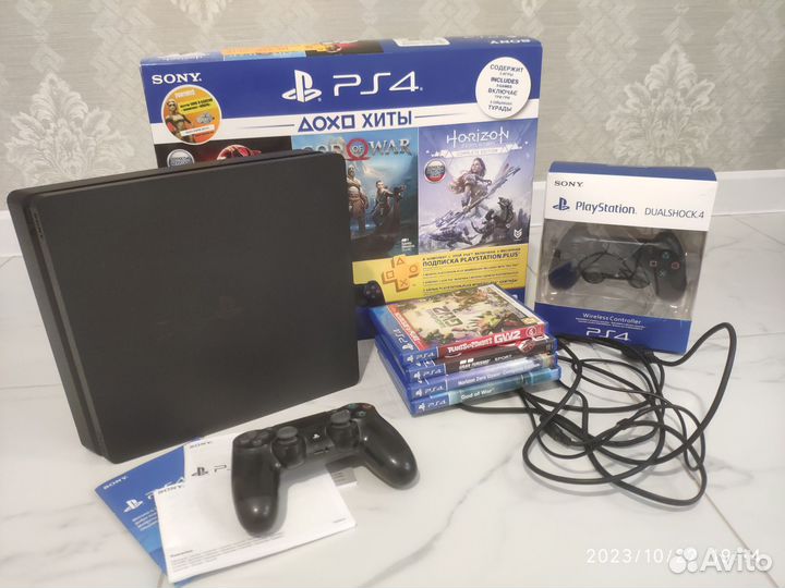 Sony playstation 4 PS4 slim 1tb+диски