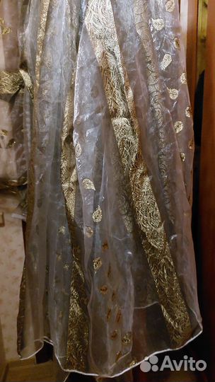 Тюль органза с вышивкой