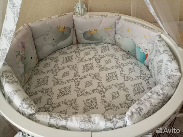 Бортики и балдахин в кроватку