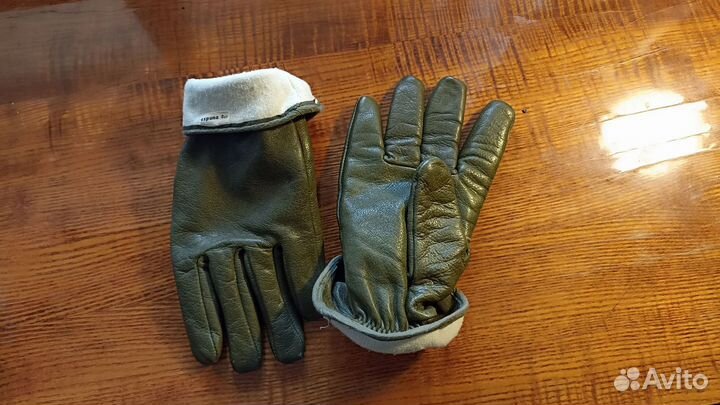 Перчатки мужские Норвегия арм. оливковые кожа
