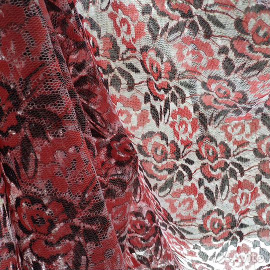 Гипюр, цветное кружево, отрез ткани, винтаж