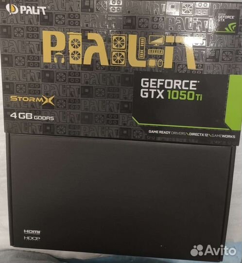 Новая коробка от Видеокарты Palit GTX 1050ti