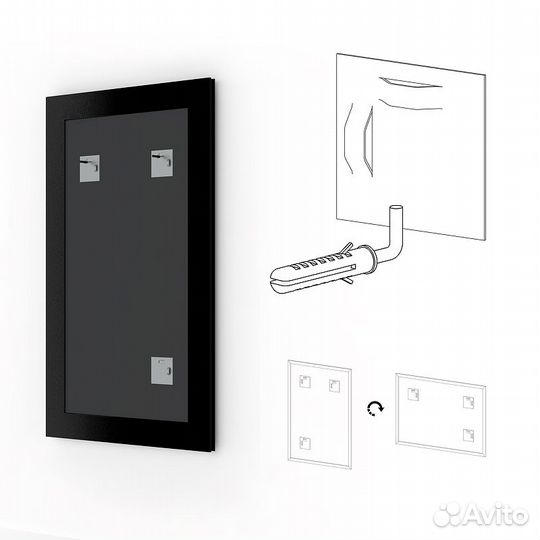 Зеркало Evoform Definite 138х48 BY 0704 в багетно