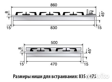 Варочная панель Ilve H39pcnv Stainless-Steel