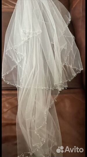 Свадебная фата длинная