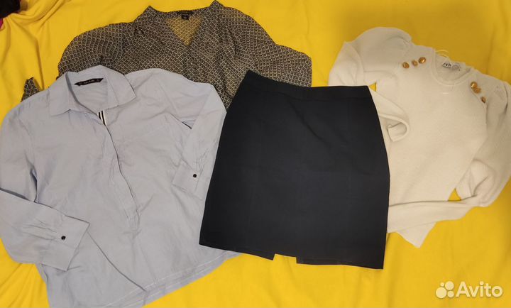 44 р пакетом, блузки, юбка