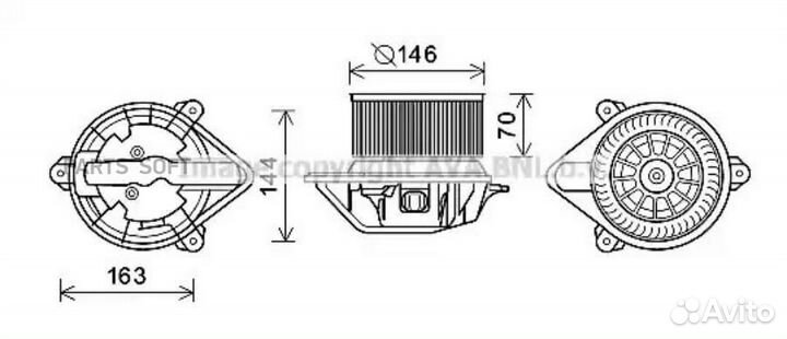 AVA RT8577 Вентилятор отопителя салона renault sce