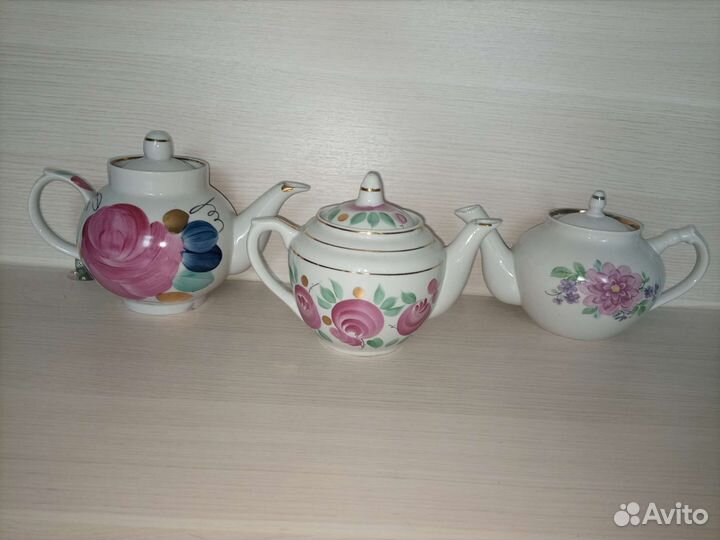 Чайники, молочники, сахарницы, фарфор СССР