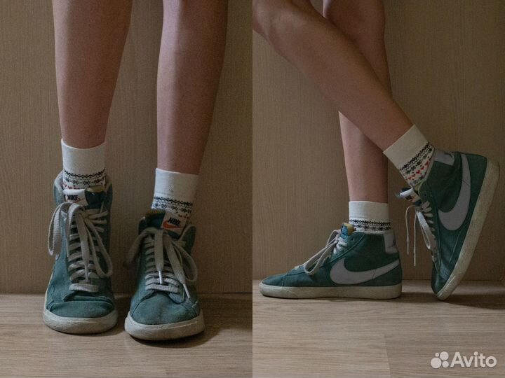 Кеды Nike бирюзовые