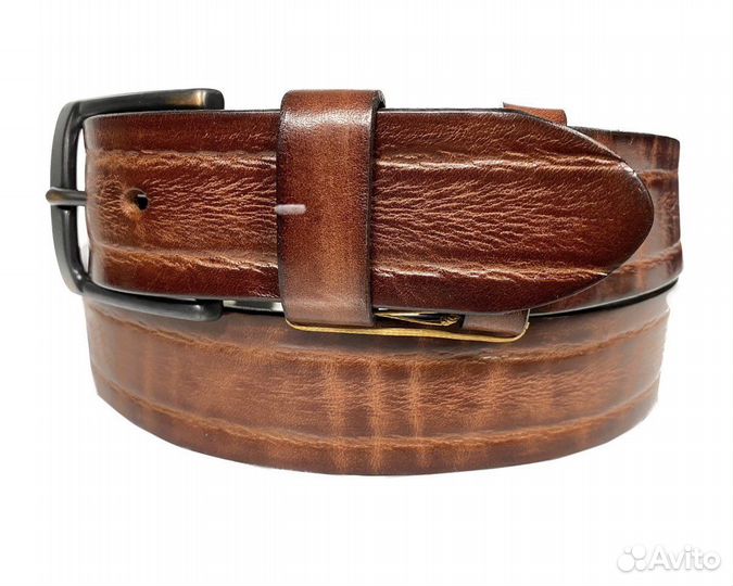 Ремень кожаный Премиум 3123 brown