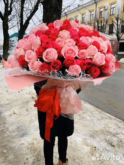 Шикарные букеты роз. Розы Эквадор 101 роза