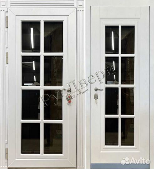 Входная дверь с максимальным стеклом для дома