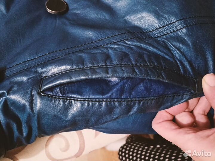 Женская кожаная куртка на меху (дублёнка)