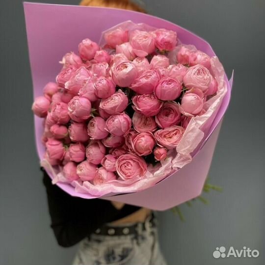 Букет пионовидные розы
