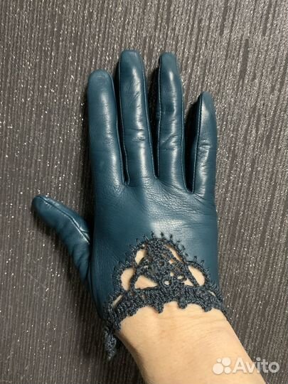 Перчатки женские кожаные размер 7