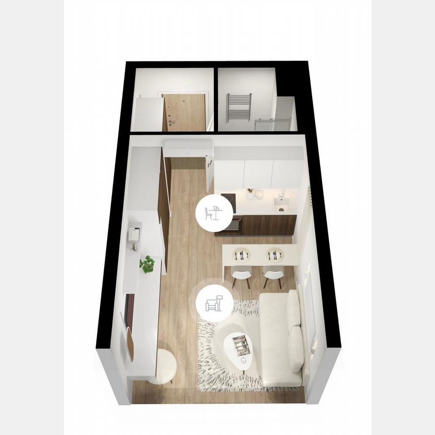 Своб. планировка, 20 м², 12/30 эт.