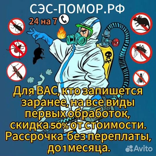 Уничтожение тараканов мышей клопов ос мух короеда