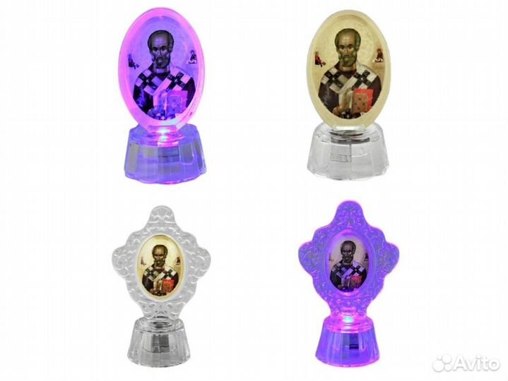 Иконы, крест со светодиодной подсветкой