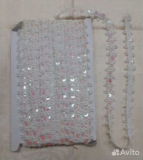 Тесьма декоративная с пайетками