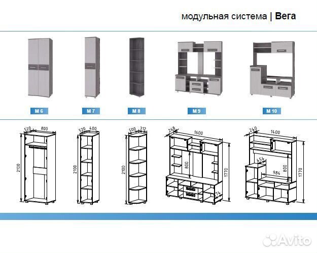 Стенка модульная Новая