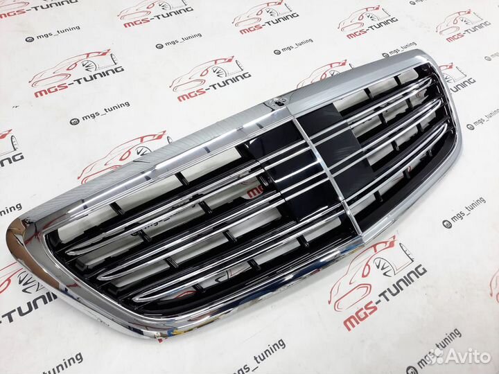 Решетка радиатора Mercedes S-class w222 S65 хром